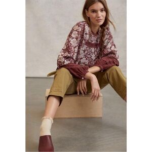 Anthropologie Cleobella Rafia Lace Blouse NWOT XS